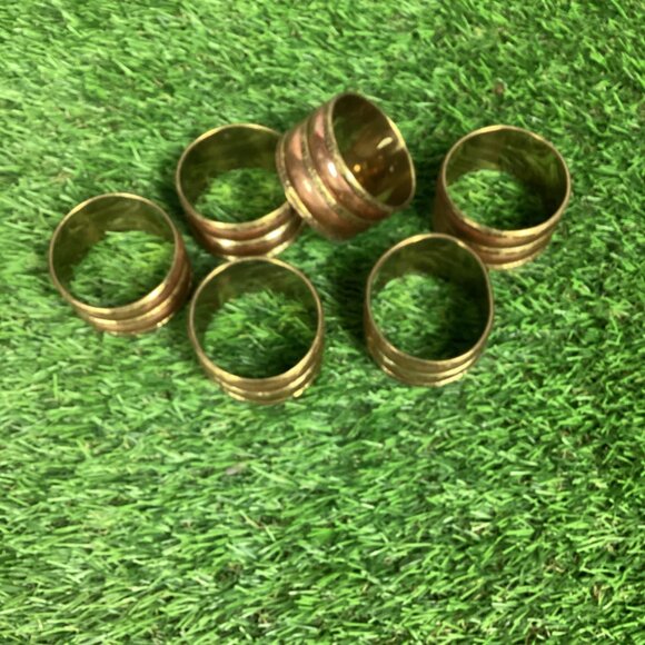 Vintage Copper & Brass Napkin Rings Set of 6 - Picture 7 of 7